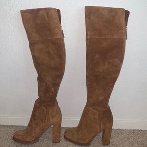 Cognac knee high boots from Aldo size 6